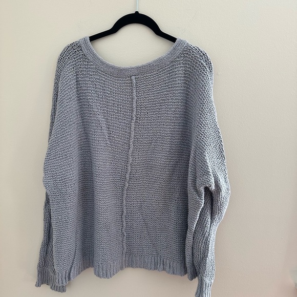 Free People Beach V Neck Oversized Knit Sweater - Picture 6 of 6